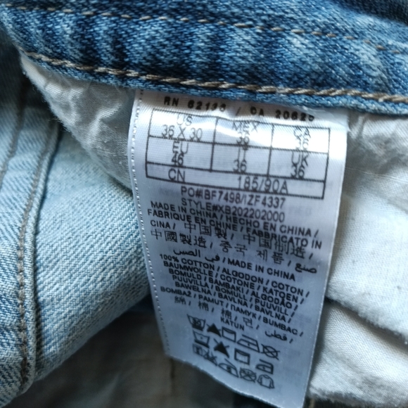 Guess Jeans Guess Relaxed Straight Rowland Fit Jeans Mens Size 36 X